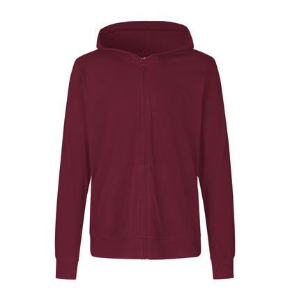 Unisex Organic Cotton Jersey Hoodie With Zip Tops & Tees The Ethical Gift Box (DEV SITE) Bordeaux XS 