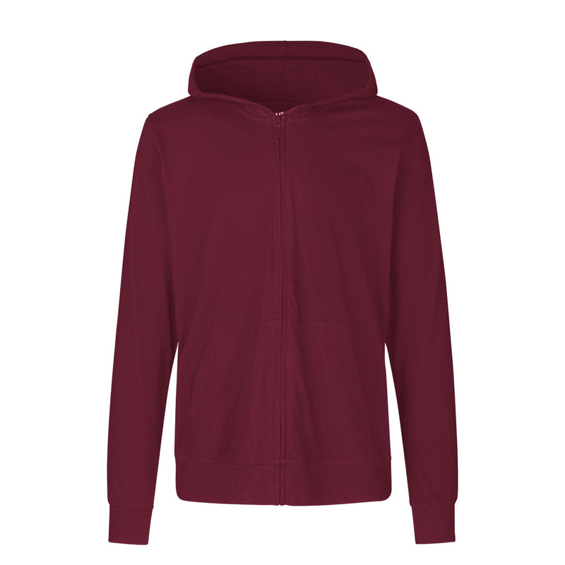 Unisex Organic Cotton Jersey Hoodie With Zip Tops & Tees The Ethical Gift Box (DEV SITE) Bordeaux XS 