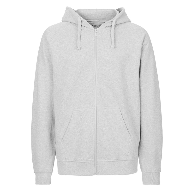 Mens Organic Cotton Hoodie With Zip Tops & Tees The Ethical Gift Box (DEV SITE) Ash Grey S 