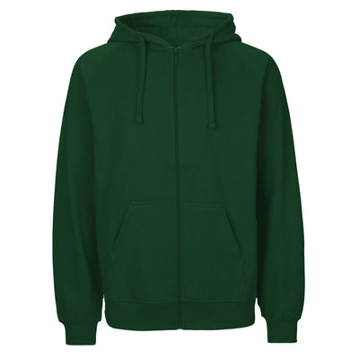 Mens Organic Cotton Hoodie With Zip Tops & Tees The Ethical Gift Box (DEV SITE) Bottle Green S 