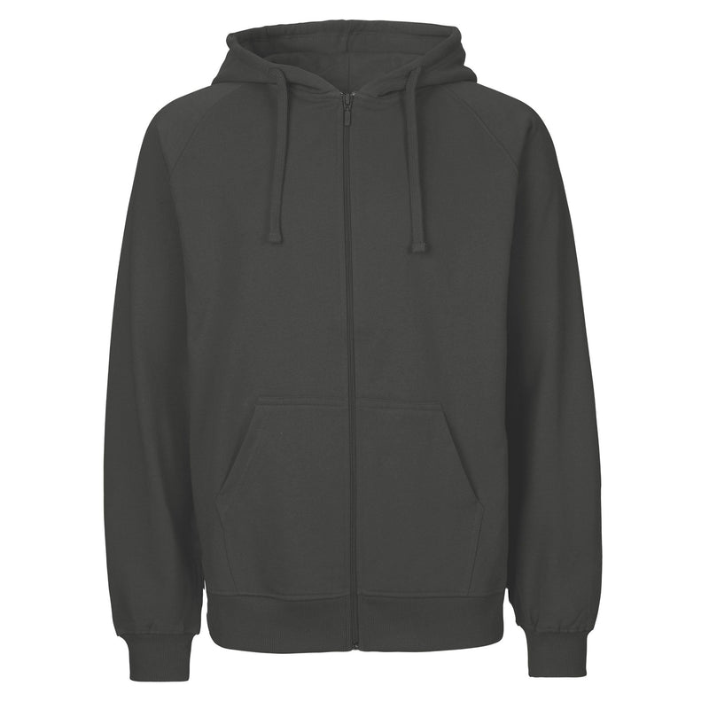 Mens Organic Cotton Hoodie With Zip Tops & Tees The Ethical Gift Box (DEV SITE) Charcoal S 