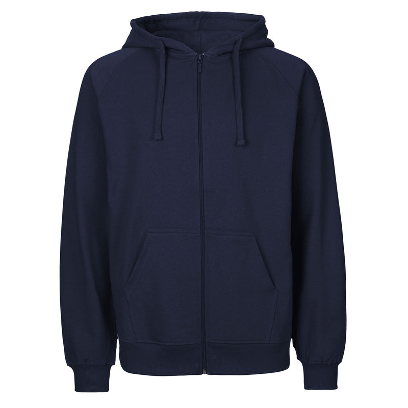 Mens Organic Cotton Hoodie With Zip Tops & Tees The Ethical Gift Box (DEV SITE) Navy S 