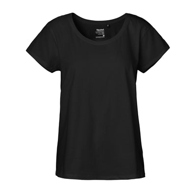 Womens Organic Cotton Loose Fit T-Shirt Tops & Tees The Ethical Gift Box (DEV SITE) Black XS 
