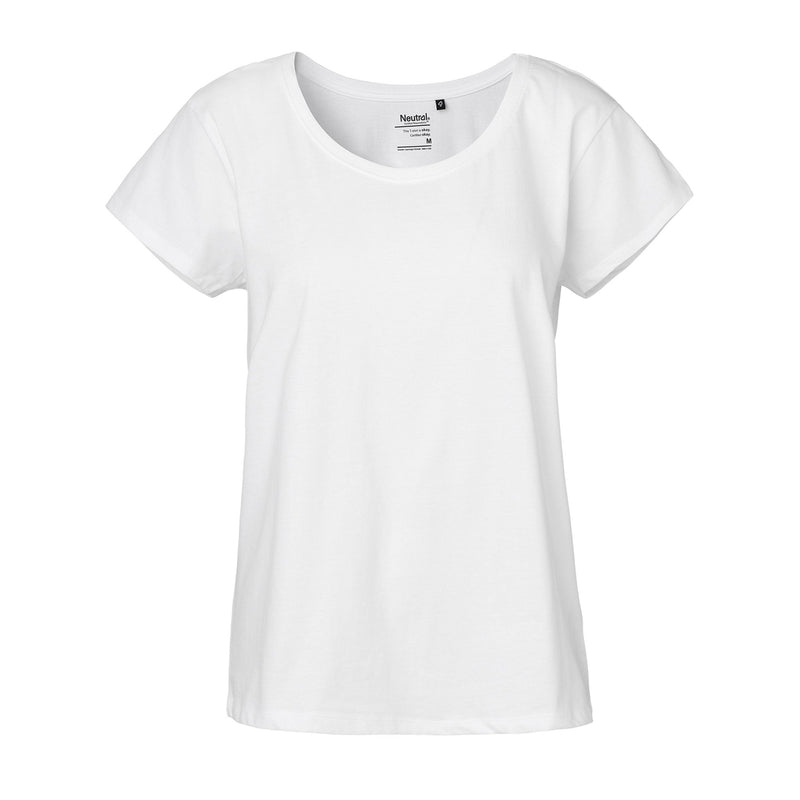 Womens Organic Cotton Loose Fit T-Shirt Tops & Tees The Ethical Gift Box (DEV SITE) White XS 