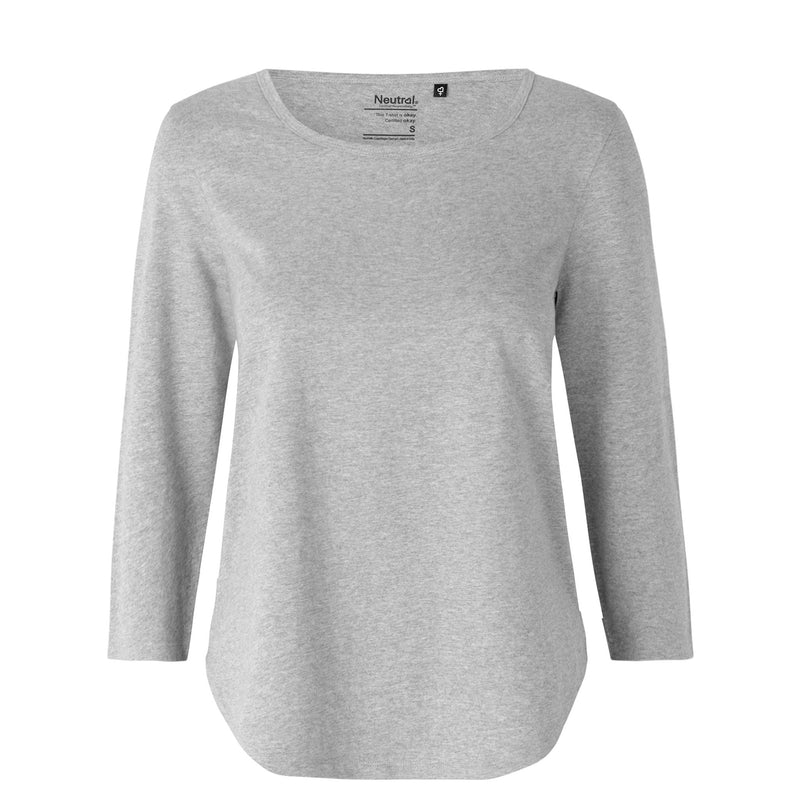 Womens Organic Cotton 3/4 Sleeve T-Shirt Tops & Tees The Ethical Gift Box (DEV SITE) Sport Grey XS 