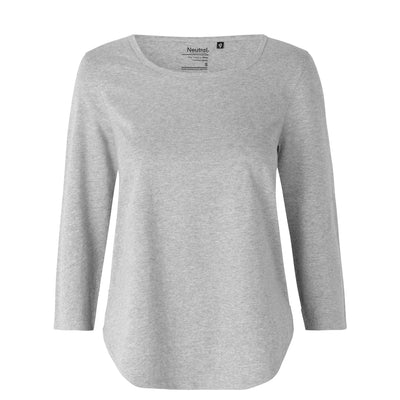 Womens Organic Cotton 3/4 Sleeve T-Shirt Tops & Tees The Ethical Gift Box (DEV SITE) Sport Grey XS 