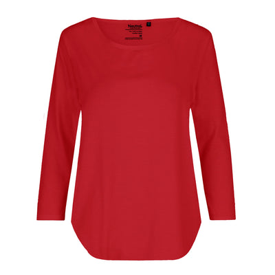 Womens Organic Cotton 3/4 Sleeve T-Shirt Tops & Tees The Ethical Gift Box (DEV SITE) Red XS 