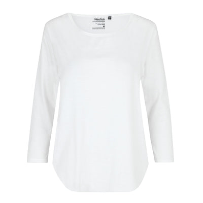 Womens Organic Cotton 3/4 Sleeve T-Shirt Tops & Tees The Ethical Gift Box (DEV SITE) White XS 
