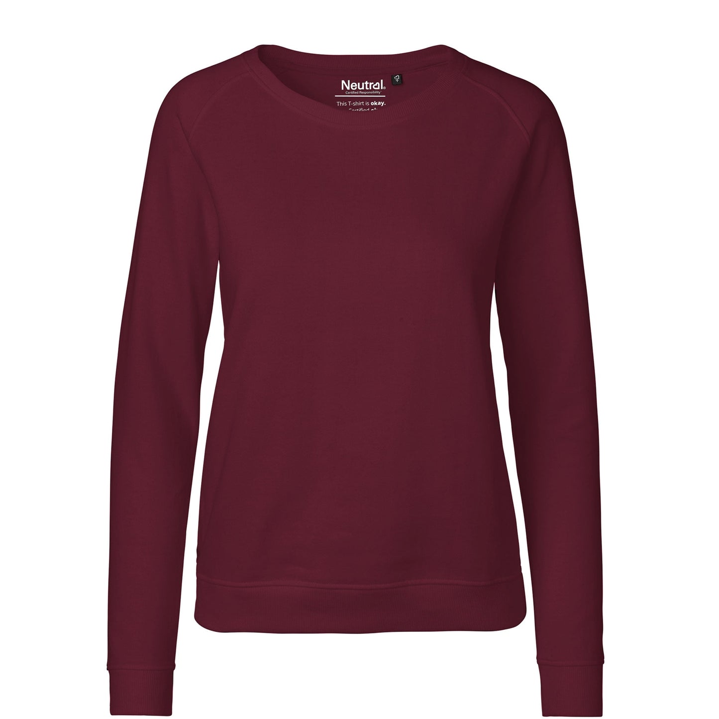 Womens Organic Cotton Sweatshirt Tops & Tees The Ethical Gift Box (DEV SITE) Bordeaux XS 