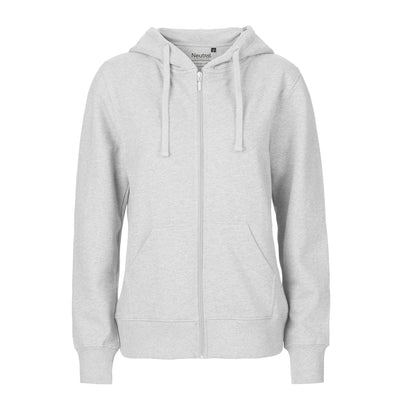 Womens Organic Cotton Jersey Hoodie W Zip Tops & Tees The Ethical Gift Box (DEV SITE) Ash Grey XS 