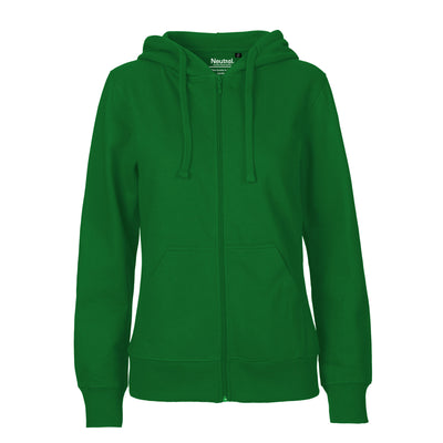 Womens Organic Cotton Jersey Hoodie W Zip Tops & Tees The Ethical Gift Box (DEV SITE) Green XS 