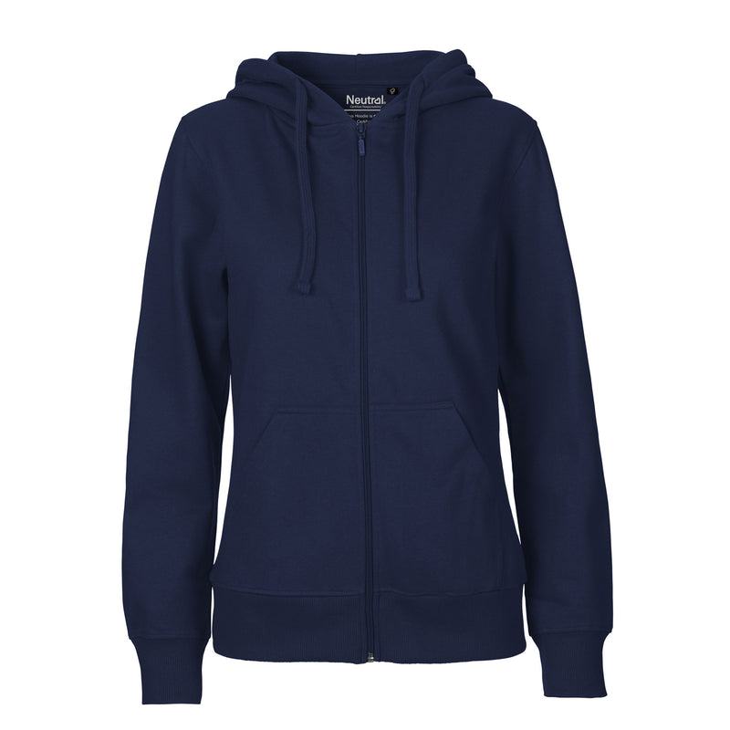 Womens Organic Cotton Jersey Hoodie W Zip Tops & Tees The Ethical Gift Box (DEV SITE) Navy XS 