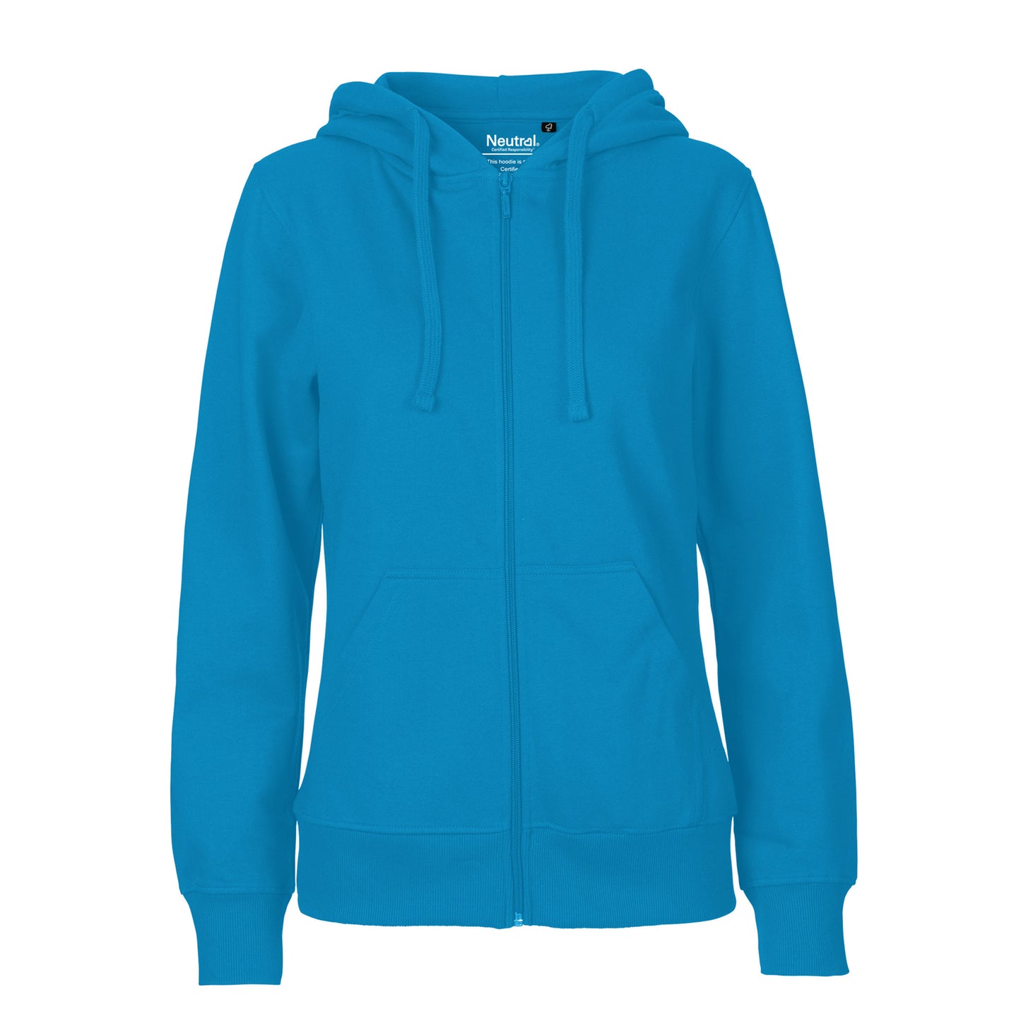 Womens Organic Cotton Jersey Hoodie W Zip Tops & Tees The Ethical Gift Box (DEV SITE) Sapphire XS 
