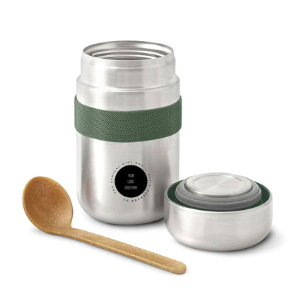 Black & Blum Stainless Food Flask 400ml Water Bottles & Flasks The Ethical Gift Box (DEV SITE) Olive  