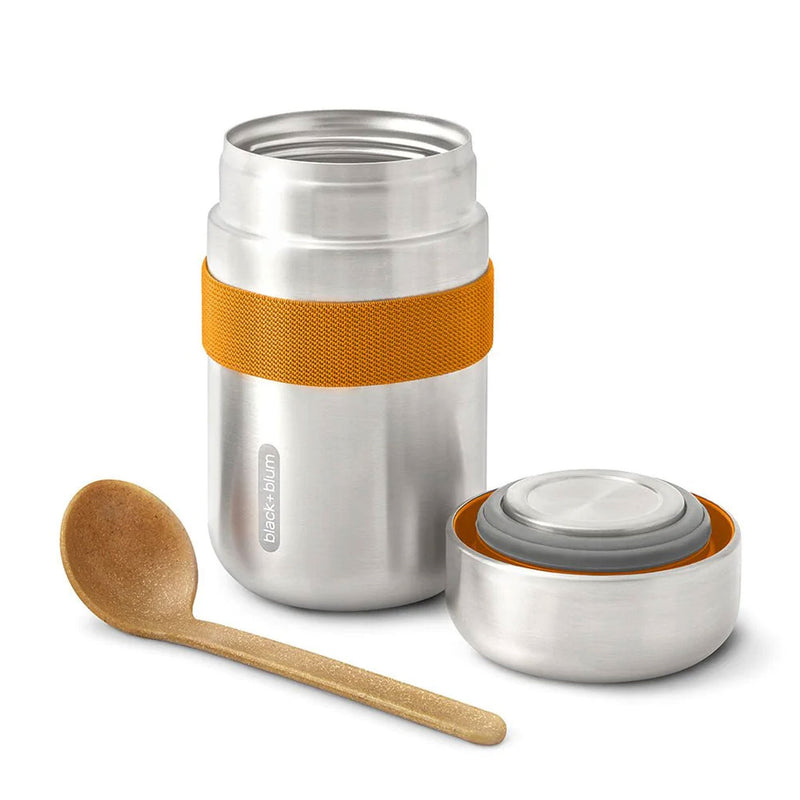 Black & Blum Stainless Food Flask 400ml Water Bottles & Flasks The Ethical Gift Box (DEV SITE) Orange  