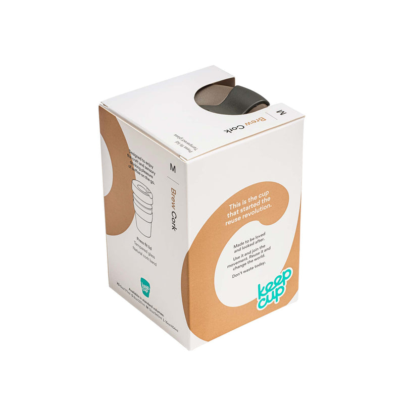 KeepCup Brew Cork Glass - Press Grab & Go Keep Cup   
