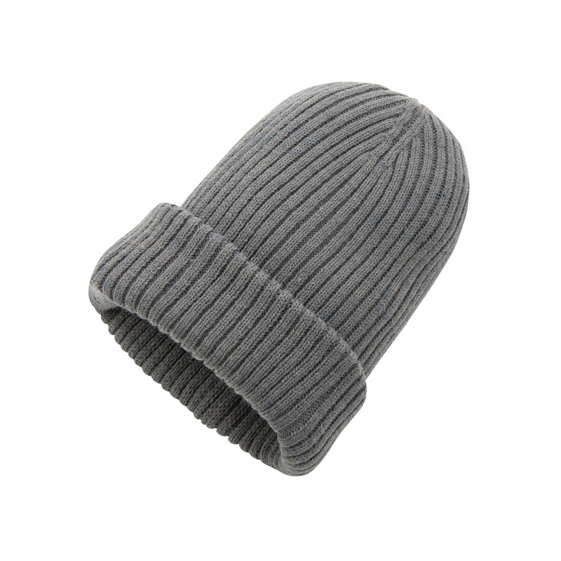 Polylana® Double Knitted Beanie Headwear The Ethical Gift Box (DEV SITE) Grey  