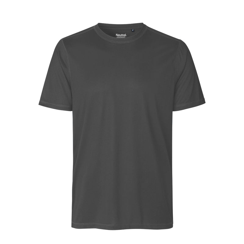 Mens Recycled Polyester Performance T-Shirt Tops & Tees The Ethical Gift Box (DEV SITE) Charcoal S 