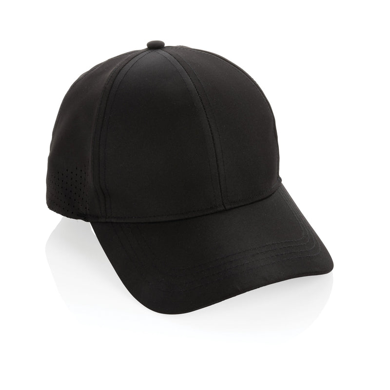 RPET 6 Panel Sports Cap Headwear The Ethical Gift Box (DEV SITE) Black  