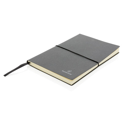 A5 Recycled Leather Notebook Notebooks & Pens The Ethical Gift Box (DEV SITE) Dark Grey  