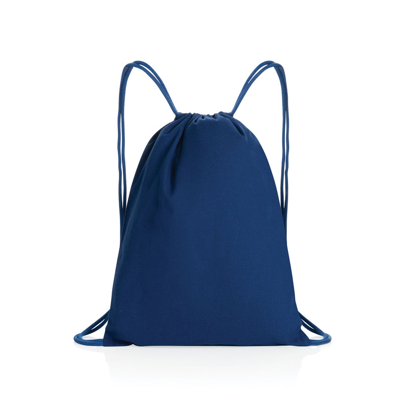 Recycled Cotton Drawstring Backpack Bags The Ethical Gift Box (DEV SITE) Blue  