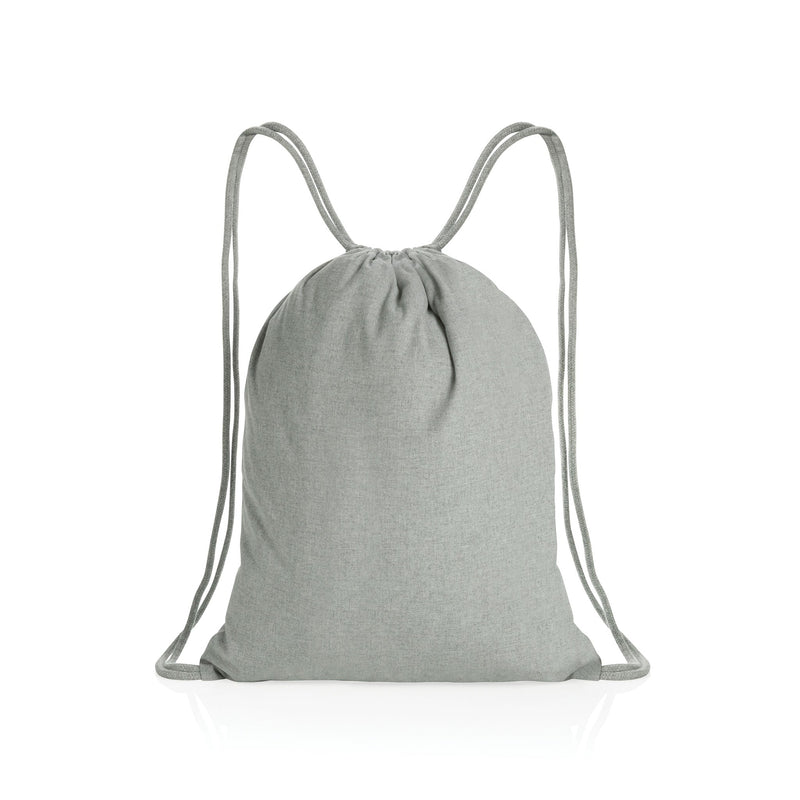Recycled Cotton Drawstring Backpack Bags The Ethical Gift Box (DEV SITE) Grey  
