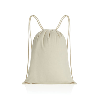 Recycled Cotton Drawstring Backpack Bags The Ethical Gift Box (DEV SITE) Off White  