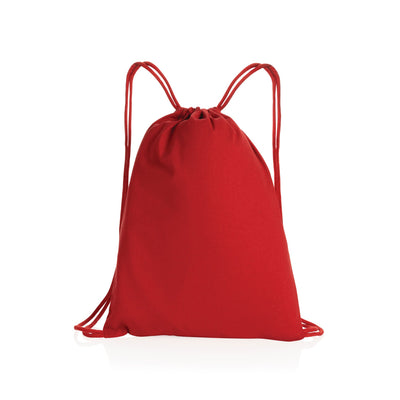 Recycled Cotton Drawstring Backpack Bags The Ethical Gift Box (DEV SITE) Red  