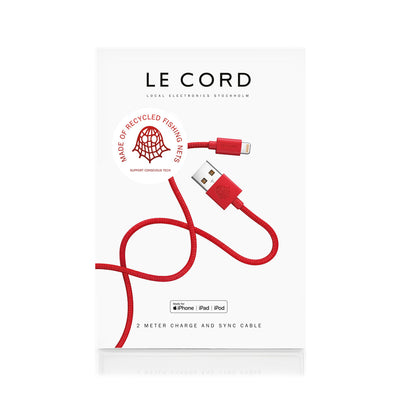 iPhone Lightning Cable 2 metre Tech The Ethical Gift Box (DEV SITE) Red  