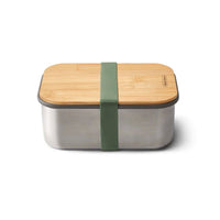 Black & Blum stainless steel sandwich box with bamboo lid, plastic-free, for corporate gifting, Olive thumbnail
