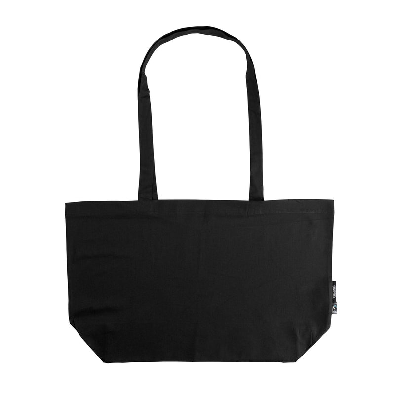 Organic Cotton Shopping Bag Gusset Bags The Ethical Gift Box (DEV SITE) Black  
