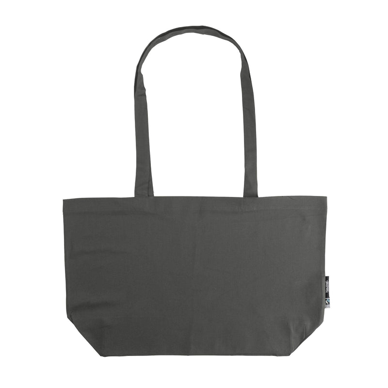 Organic Cotton Shopping Bag Gusset Bags The Ethical Gift Box (DEV SITE) Charcoal  