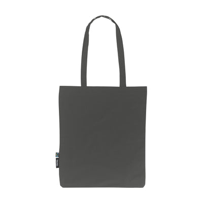 Organic Cotton Shopping Bag w Long Handles Bags The Ethical Gift Box (DEV SITE) Charcoal  