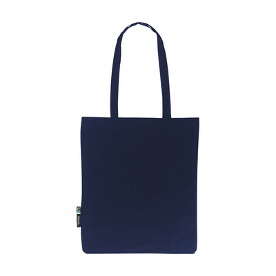Organic Cotton Shopping Bag w Long Handles Bags The Ethical Gift Box (DEV SITE) Navy  