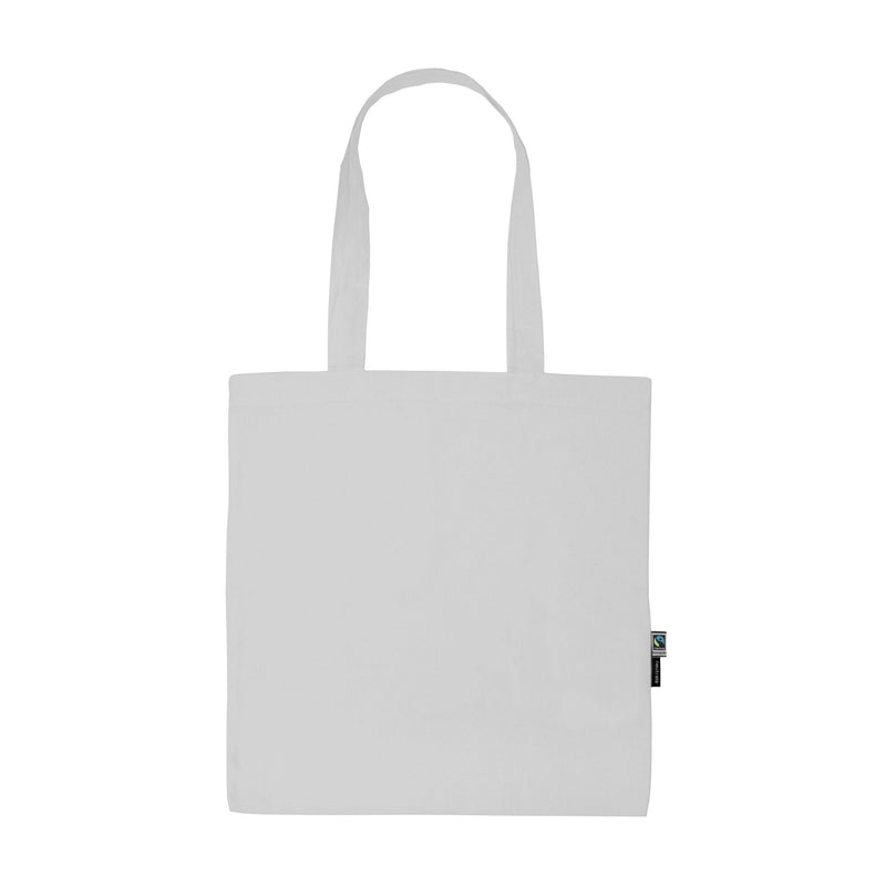 Organic Cotton Shopping Bag w Long Handles Bags The Ethical Gift Box (DEV SITE) White  