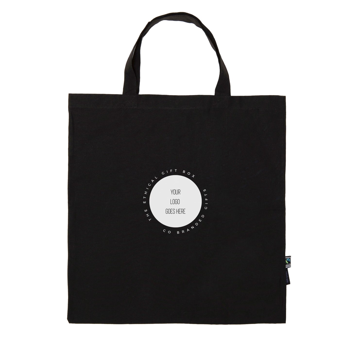 Organic Cotton Shopping Bag w Short Handles Bags The Ethical Gift Box (DEV SITE)   