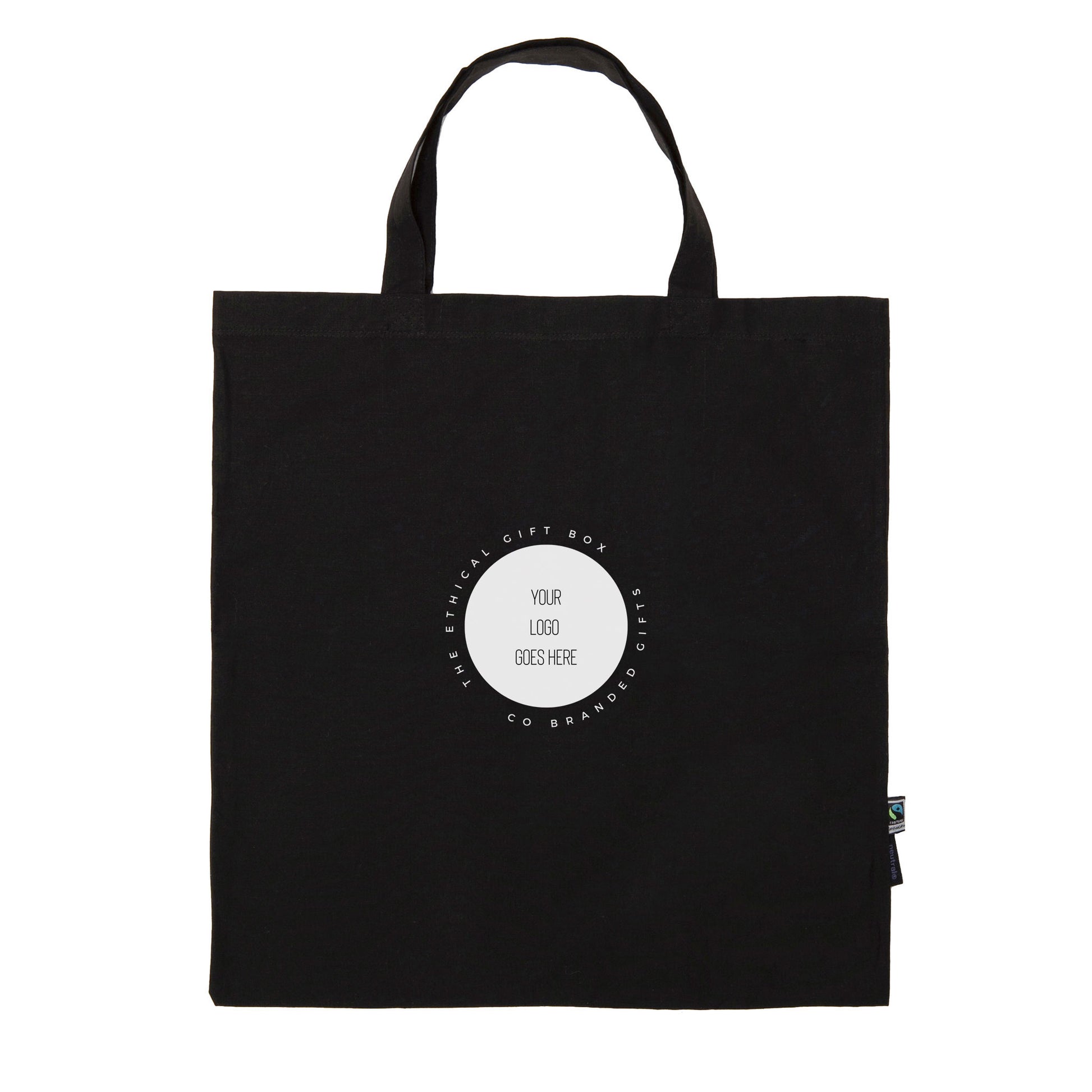 Organic Cotton Shopping Bag w Short Handles Bags The Ethical Gift Box (DEV SITE)   