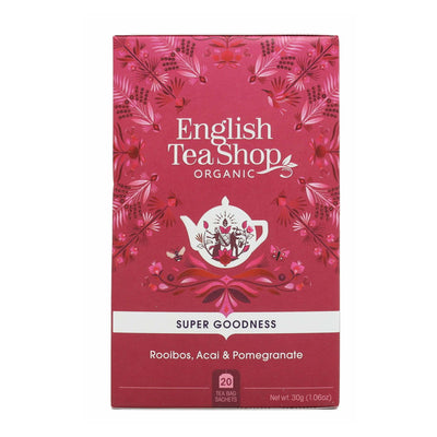 Super Goodness Organic Tea - 20 Bags Grab & Go English Tea Shop   
