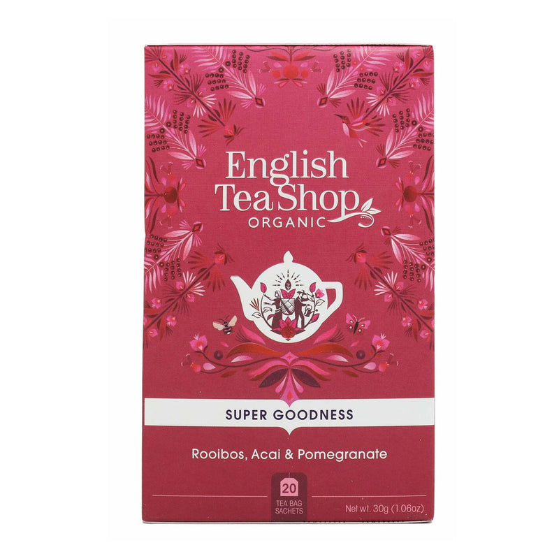 Super Goodness Organic Tea - 20 Bags Grab & Go English Tea Shop   
