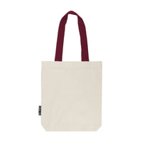 Organic Cotton Twill Bag with Contrast Handles Bags The Ethical Gift Box (DEV SITE) Nature Bordeaux   thumbnail