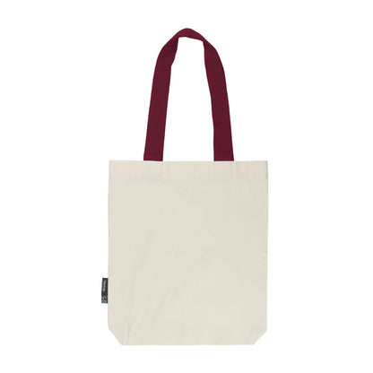 Organic Cotton Twill Bag with Contrast Handles Bags The Ethical Gift Box (DEV SITE) Nature Bordeaux  