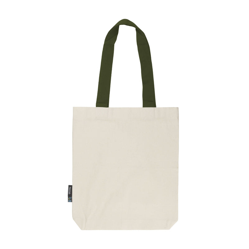 Organic Cotton Twill Bag with Contrast Handles Bags The Ethical Gift Box (DEV SITE) Nature Military  