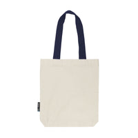 Organic Cotton Twill Bag with Contrast Handles Bags The Ethical Gift Box (DEV SITE) Nature Navy   thumbnail