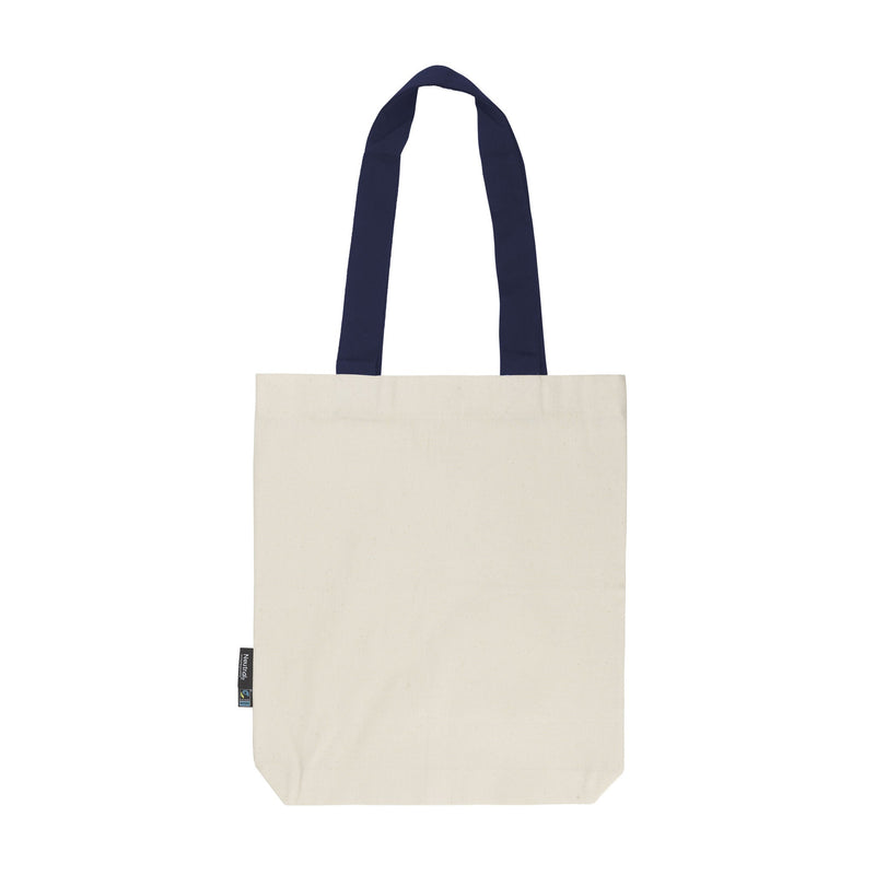 Organic Cotton Twill Bag with Contrast Handles Bags The Ethical Gift Box (DEV SITE) Nature Navy  