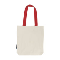 Organic Cotton Twill Bag with Contrast Handles Bags The Ethical Gift Box (DEV SITE) Nature Red   thumbnail
