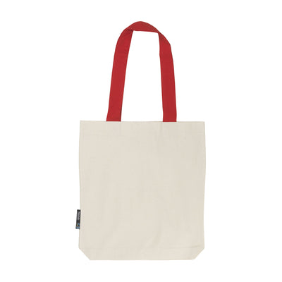Organic Cotton Twill Bag with Contrast Handles Bags The Ethical Gift Box (DEV SITE) Nature Red  