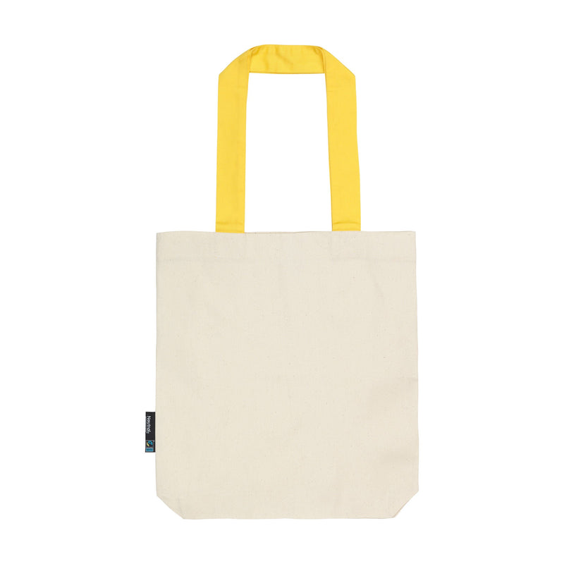 Organic Cotton Twill Bag with Contrast Handles Bags The Ethical Gift Box (DEV SITE) Nature Yellow  