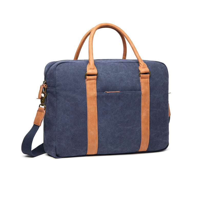 Recycled Canvas Computer Bag Bags The Ethical Gift Box (DEV SITE) Navy  