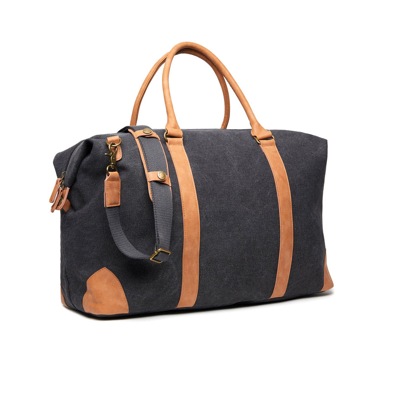 Recycled Canvas Dufflebag Bags The Ethical Gift Box (DEV SITE) Black  