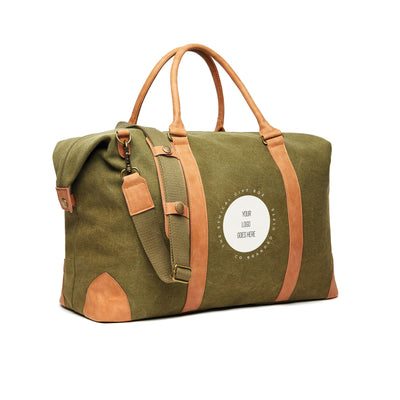Recycled Canvas Dufflebag Bags The Ethical Gift Box (DEV SITE) Olive  